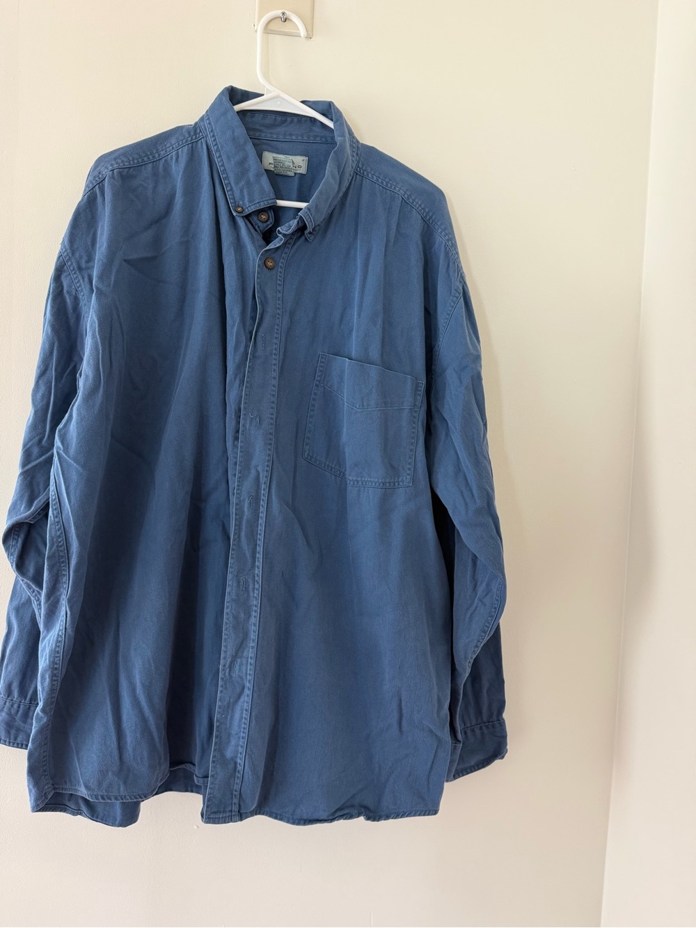 Fresno Shirt Jacket Mens XXL Blue Good Lightweight Cotton Button Up
